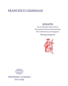 Geminiani, F: Sonates pour le violoncelle et basse continue op 5