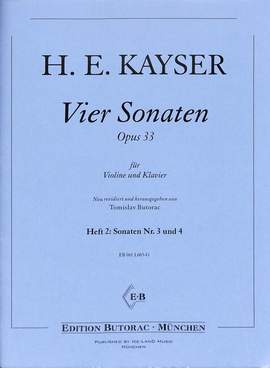 Kayser, H E: 4 Sonaten op 33/2