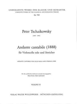 Tchaikovsky, P I: Andante cantabile op 11 (aus Streichquartett 1) 910