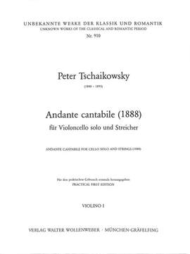Tchaikovsky, P I: Andante cantabile op 11 (aus Streichquartett 1)
