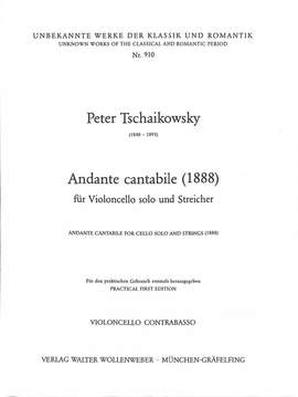 Tchaikovsky, P I: Andante cantabile op 11 (aus Streichquartett 1) 910
