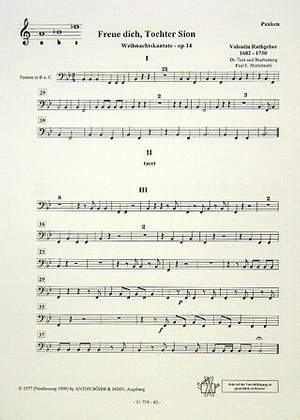 Rathgeber, J V: Weihnachtskantate op. 14