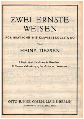 Tiessen, H: 2 ernste Weisen