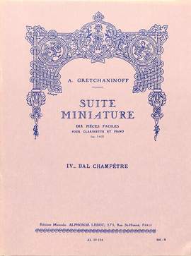 Gretchaninow, A: Suite miniature op 145/4 - bal champetre