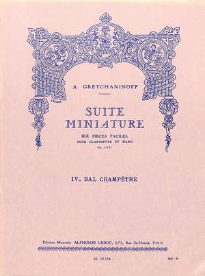 Gretchaninow, A: Suite miniature op 145/4 - bal champetre