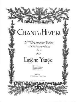 Ysaÿe, E: Chant d'hiver op 15