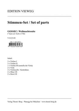 Gossec, F: Weihnachtssuite - I. Suite des Noels