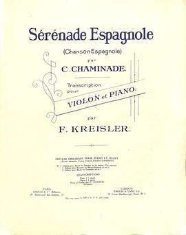 Chaminade, C: Serenade espagnole