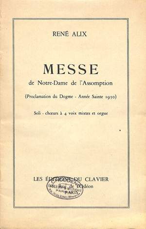 Alix, R: Messe de Notre Dame de l'Assomption