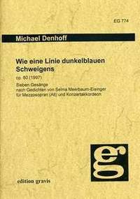 Denhoff, M: Wie eine Linie dunkelblauen Schweigens op 80