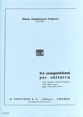 Castelnuovo-Tedesco, M: Canto delle azzorre Vol. 3