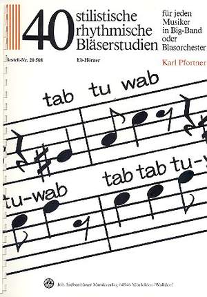 Pfortner, K: Tab tu wab - 40 stilistische rhythmische Bläserstudien