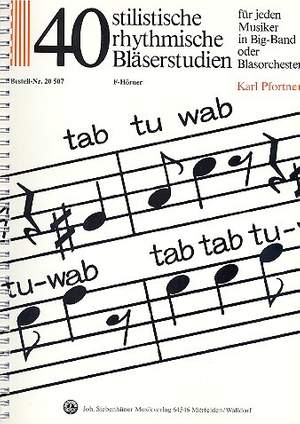 Pfortner, K: Tab tu wab - 40 stilistische rhythmische