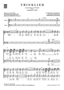 Verdi, G F F: Trinklied (La traviata)