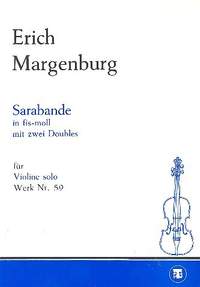 Margenburg, E: Sarabande fis-moll mit 2 Doubles Werk Nr 59