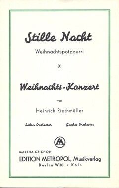 Riethmueller, H: Stille Nacht - Weihnachtspotpourri
