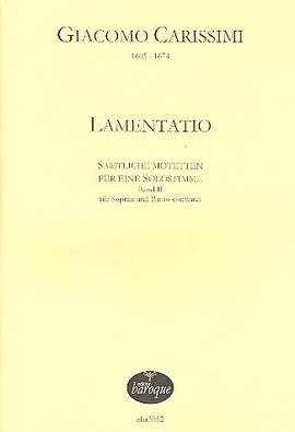 Carissimi, G: Lamentatio Vol. 2