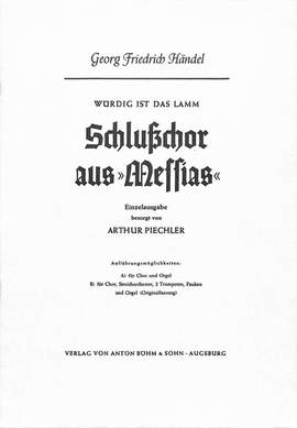 Handel, G F: Würdig ist das Lamm (Messias HWV 56)