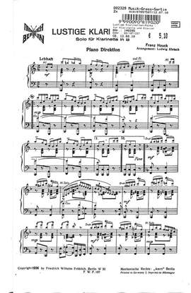 Hauck, F: Lustige Klarinetten Polka