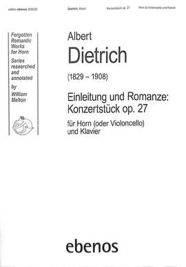 Dietrich, A: Konzertstück op 27 (Einleitung + Romanze)