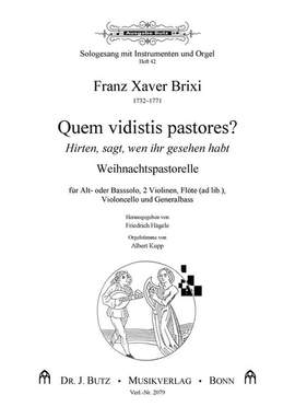 Brixi, F X: Quem vidistis pastores