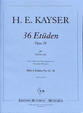 Kayser, H E: 36 Etüden 2 op. 20 Vol. 2