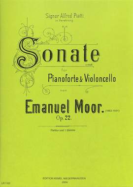 Moór, E: Sonate c Minor C minor op. 22