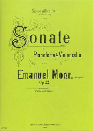 Moór, E: Sonate c Minor C minor op. 22