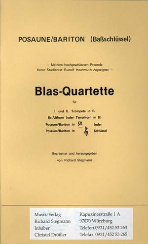 Stegmann, R: Blasquartette