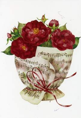 Doppelkarte Rosen