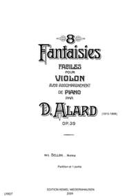 Alard, D: 8 Fantasies faciles op 39