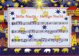 Doppelkarte Stille Nacht heilige Nacht
