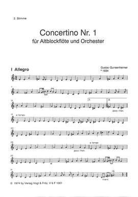 Gunsenheimer, G: Sonate 1 (Concertino)