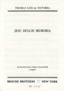 Victoria, T L d: Jesu dulcis memoria