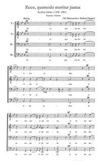 Handl (Gallus), J: Ecce quomodo moritur justus