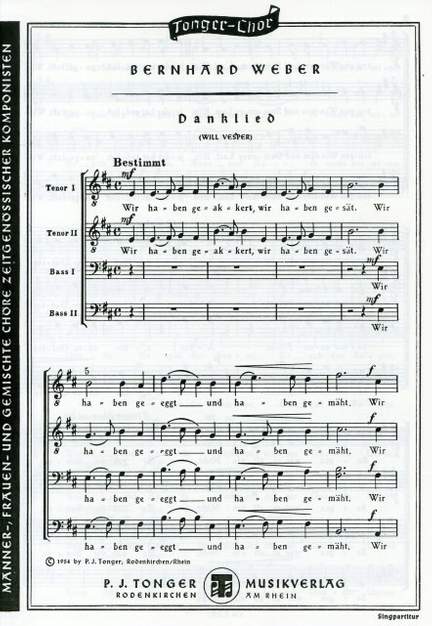 Weber, B: Danklied