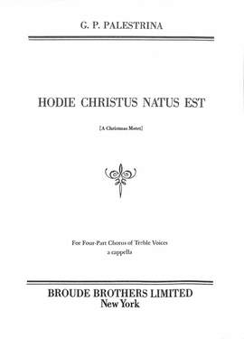 Palestrina, G P d: Hodie Christus natus est