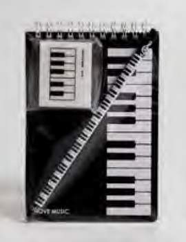 Block mit Bleistift + Radierer Tastatur