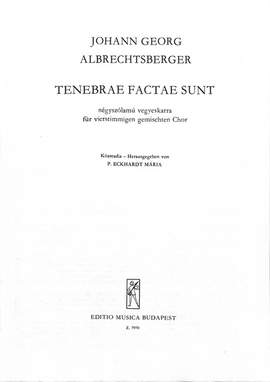 Albrechtsberger, J G: Tenebrae factae sunt