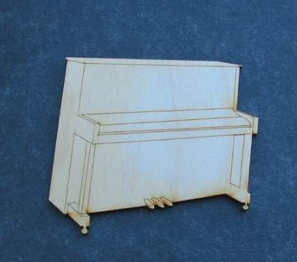 Holz Anhänger Klavier