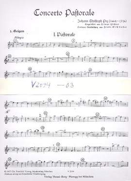 Pez, J C: Concerto pastorale F-Dur