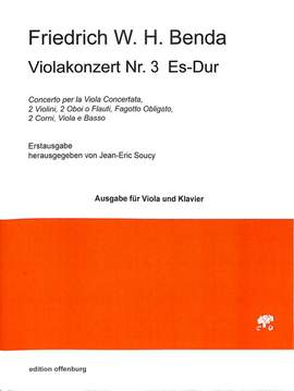 Benda, F W H: Konzert 3 Es-Dur