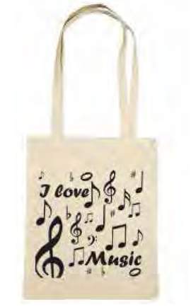 Tragtasche I love music