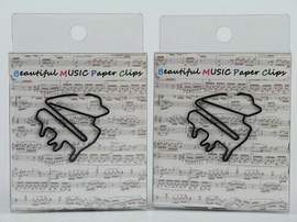 Paper clip piano black (15 pcs/pack) H:3,5 cm