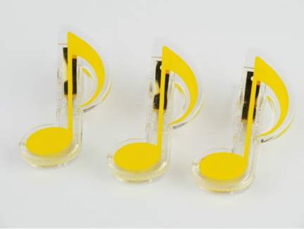 Clip quaver yellow 7cm