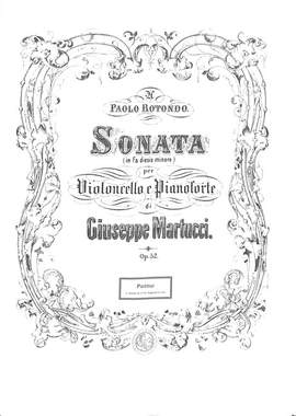 Martucci, G: Sonate fis-moll op 52