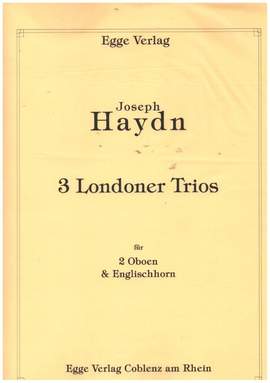 Haydn, J: Londoner Trios Hob 4/1-3