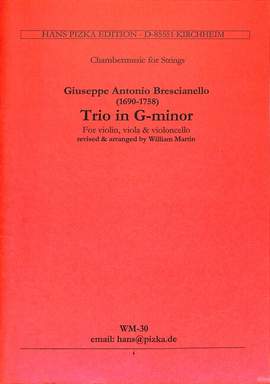 Brescianello, G A: Trio g-moll G minor