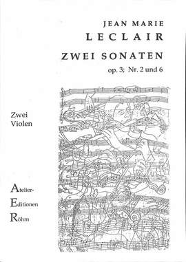 Leclair, J: 2 Sonaten op 3