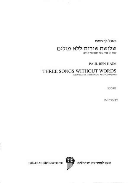 3 songs without words